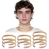 EHUSPU Tracheostomy Tube Holder – Adjustable Trach Tube Neck Strap with Hook Loop, Soft Foam & Breathable Fabric, Skin-Friendly Tracheostomy Neckband Collar, Post-Op, ICU & Home Care 10pcs Medium Size