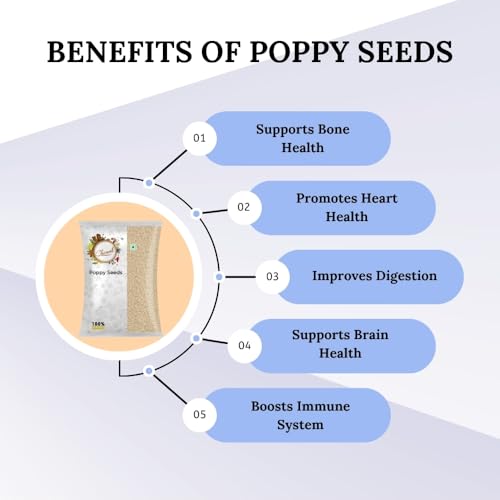 Image of CHOUNK NATURAL WHITE POPPY SEEDS - 200 g (100 grams x 2 Packets) | No Coating | No Wash | Khus Khus | Khas Khas | Posta Dana | Khaskhas