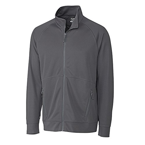 Cutter & Buck Men's Big and Tall Big & Tall Spark Systems Peak Full-Zip Jacket, Elemental Grey, 1XB