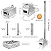 Outdoor Sauna Hot Tent Stove with Stone Box, Premium 430 Stainless Steel Upgraded Heat Concentration for Lasting Warmth,Portable Camping Wood Stove with Chimney Pipe for Dry Sauna,Foldable Legs Design