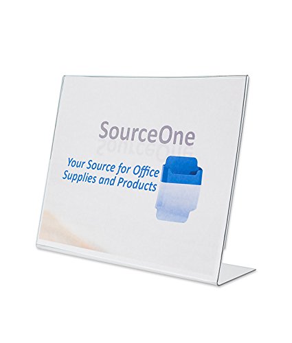 Source One 7 x 5 Inches Landscape Premium Clear Acrylic Sign Holder, Ad Frame, Picture Frame (1 Pack)