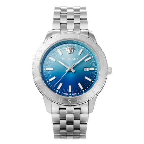 [VERSACE] メンズ 腕時計 ヴェルサーチェ ユニバース VE2C01125 クォーツ 5気圧防水 サファイアガラス グリーン文字盤 ステンレススチール [並行輸入品]
