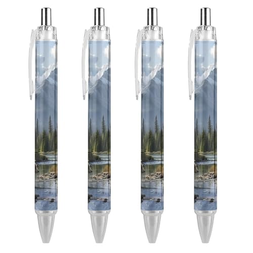 Stylos rétractables bleus Rizzly résolvant le problème des taches d'encre au bureau et à la maison
