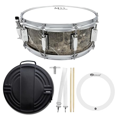 14x5.5 Inch Snare Drum for Student Beginners with Gig Bag, Drum sticks, and Drum Key Set (Mountain)