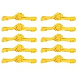 QUARKZMAN Lot de 10 paires de boutons de couture à nœuds chinois - Pour bricolage - Cheongsam Tang - Cape - Costume de mariée - Jaune, jaune, 95 x 13mm
