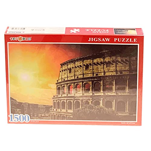 Acan Puzzle 1500 Piezas, Rompecabezas clásico para Adultos 87 x 57 cm, Jigsaw Puzzle, Coliseo Romano, Taj Mahal, Machu Picchu, retos creativos, aficiones, Modelo Aleatorio