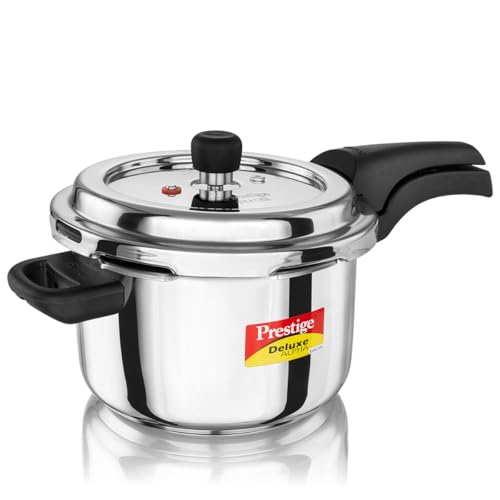 Prestige Svachh Alpha Pressure Cooker 4L | Induction Compatible Stainless Steel Pressure Cooker | MPD20250 - Grey