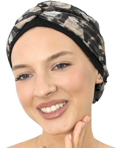 CAPLORD Chemo Headwrap for Women Turban Headwear for Cancer Patients Skull Cap Hair Loss Cover Lightweight Head Covering Hat