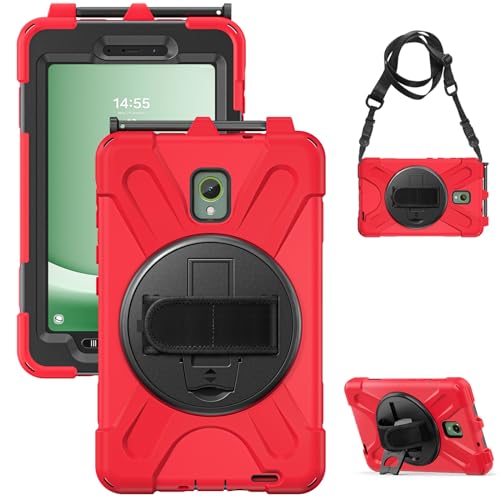 Funda para Samsung Galaxy Tab Active 3 8.0 con correa para el hombro, soporte giratorio y asa, resistente a los golpes, funda protectora resistente para Galaxy Tab Active3 de 8 pulgadas 2020