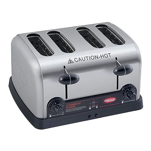 Hatco 4-Slot Pop-Up Toaster | Electric Bread Bagel Warmer with Removable Crumb Tray | 1-1/4
