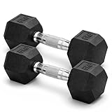 ZENO Dumbbells Set | Weights Dumbbells Set | Metal Dumbbell Pair | Hex Dumbbell For Workouts, Home Training, Gym | Anti Slip & Anti Roll Weights (Black, 16KG (2 X 8KG))