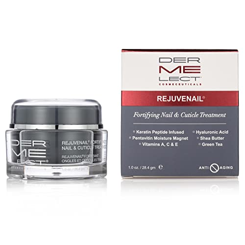 Dermelect Rejuvenail Fortifying Nail & Cuticle Treatment- Care Cream for Dry Damaged Cuticles with Peptides Hyaluronic Acid Shea Butter, Moisturizes, Soothes, Strengthens Repairs Cuticles & Nails 1 oz