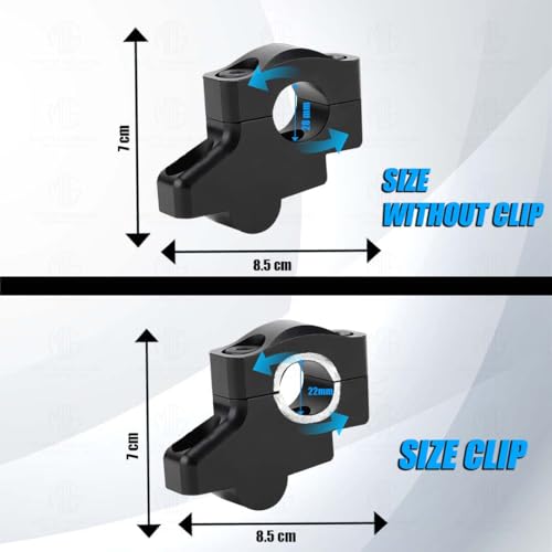 Image of Universal Aluminium Pull Back /Off Set Handlebar Risers for Motorbike | Adjustable Height and Angle, Lightweight, Durable, Easy Installation
