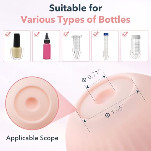 eLabPal Mini Vortex Mixer, 5000RPM Paint Shaker with 100 Pcs Mixing Balls, for Miniature Nail Polish Eyelash Acrylic Lab, Pink, Newly Upgraded Motor