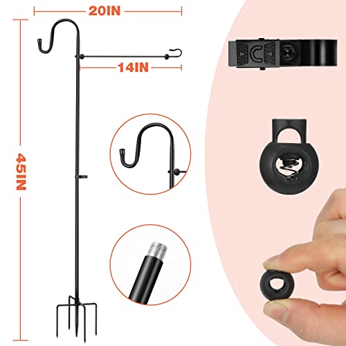 Lopanny Garden Flag Holder Stand - Upgraded 45In Garden Flag Pole With 2 Spring Stoppers And 1 Clip, Yard Garden Flag Holder For Small Flags(Without Solar Lights & Flag) #TOP1