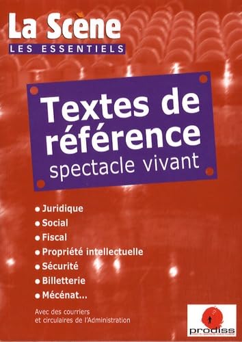 livre Textes de référence spectacle vivant