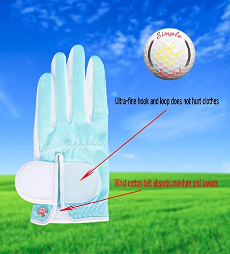 Simple Symbol Men's Raingrip Golf Glove Two Pack,Hot Wet Weather Comfort,（Two Left Hands Or Two Right Hands Or One Pair） Four Colors To Choose From White/Green/Navy Blue/Grey(Green,S,Left) #TOP6