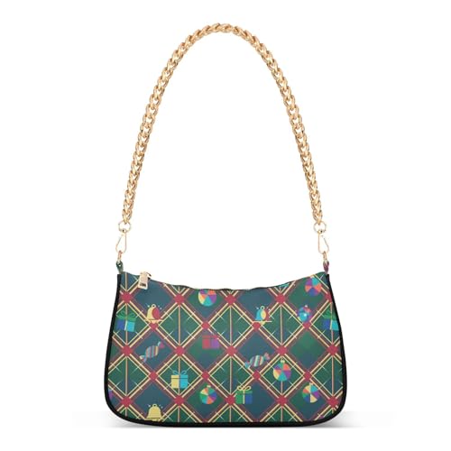 Sac pour femme GuoChe avec clochette verte et imprimé carreaux de Noël