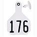 YTex 3 Star Medium White Cattle ID Ear Tags Numbered 101-125