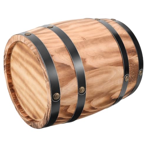ASAKKURA Décoration de Tonneau en Bois Massif 1 Pièce, Style Rustique