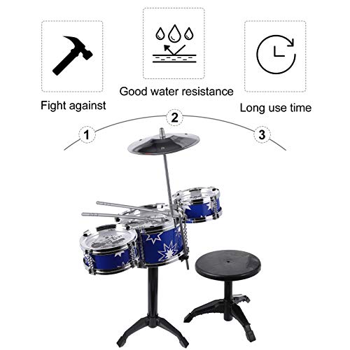 Speelgoed Drumstel 1 Set Kids Drum Kit Mini Drum Kit Speelgoed Voor Kinderen Draagbare Praktische Drum Kit Met Stoel… - Image 4