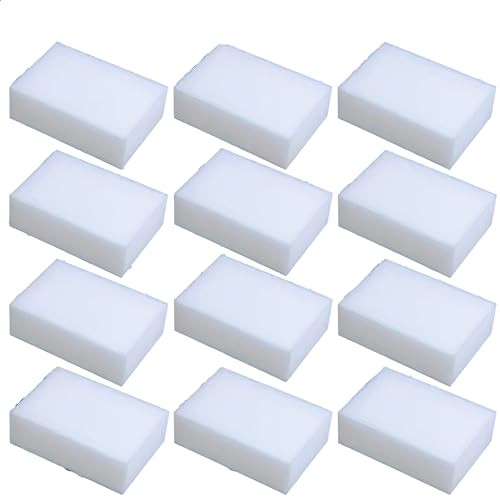 Image of 12 Powerful Magic Sponges Cleaning Eraser Melamine Sponge Foam Pads,Multi-Functional Household Cleaning Kitchen Dish Sponge for Furniture,Bathroom,Bathtub, Sink,Floor, Baseboard, Wall Cleaner