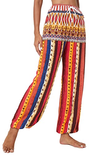 Urban Coco Women's Floral Print Boho Pants Harem Pants Jogger Pants (# 26, S) #TOP3