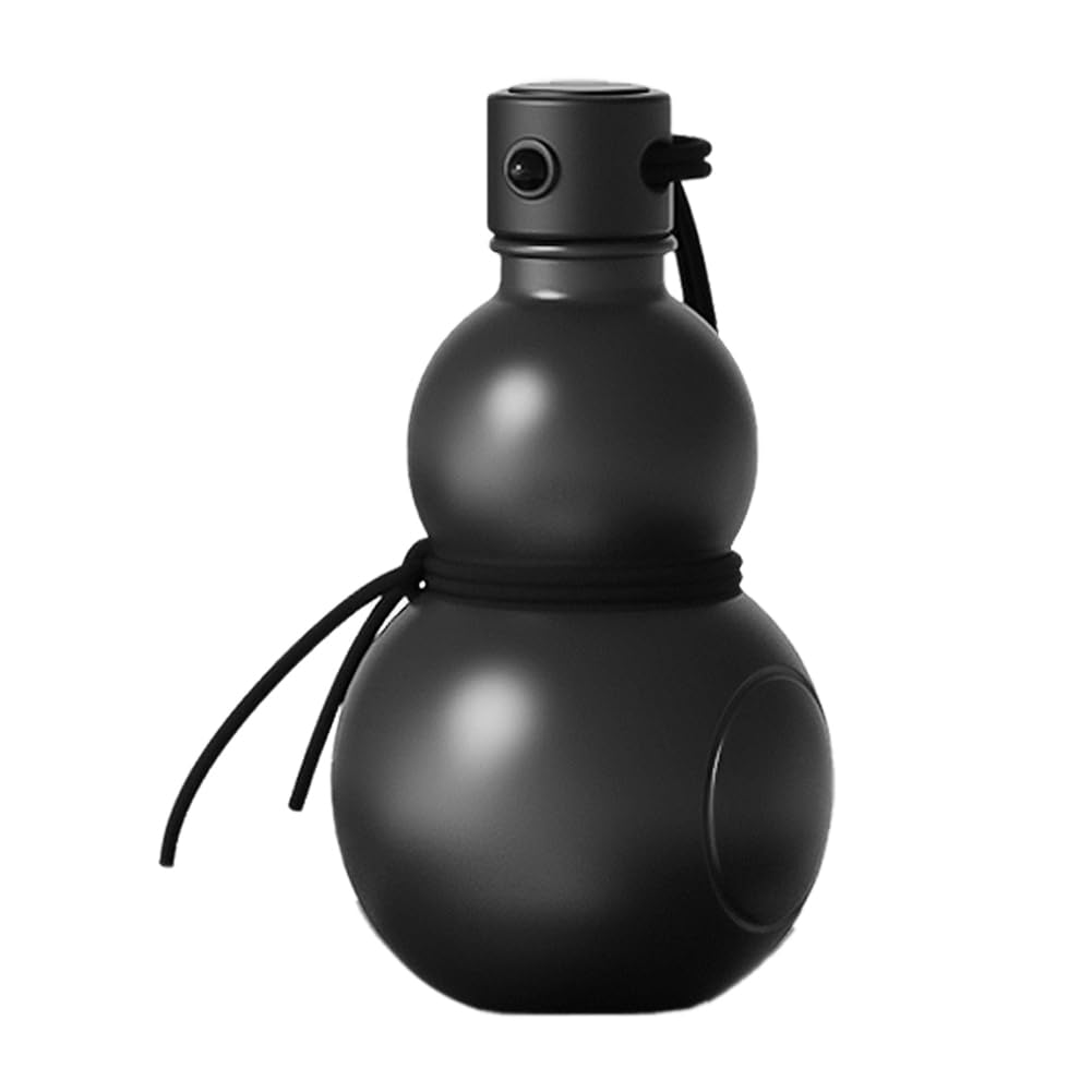 Bouteille d'eau calabasse chinoise retro noire 900 ml au design traditionnel