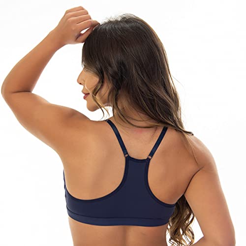 Sutiã sem Bojo Fecho Frontal Nadador | 24 4407 Cor:Azul;tamanho:M