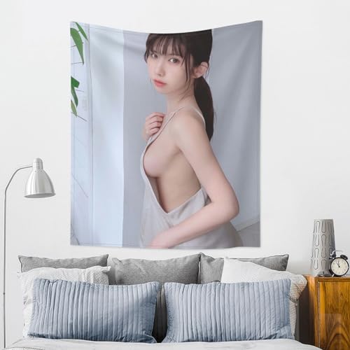 えなこ 写真 布ポスター 壁掛けタペストリー カーテン 多機能 テーブルクロス ビーチブランケット ピクニック布 タペストリー 壁掛け布 アート装飾102x152cm [5]