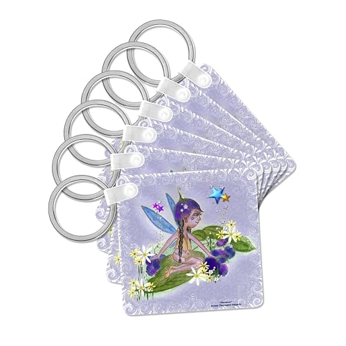 3dRose, Blueberry Kid, set of 6 Key Chains