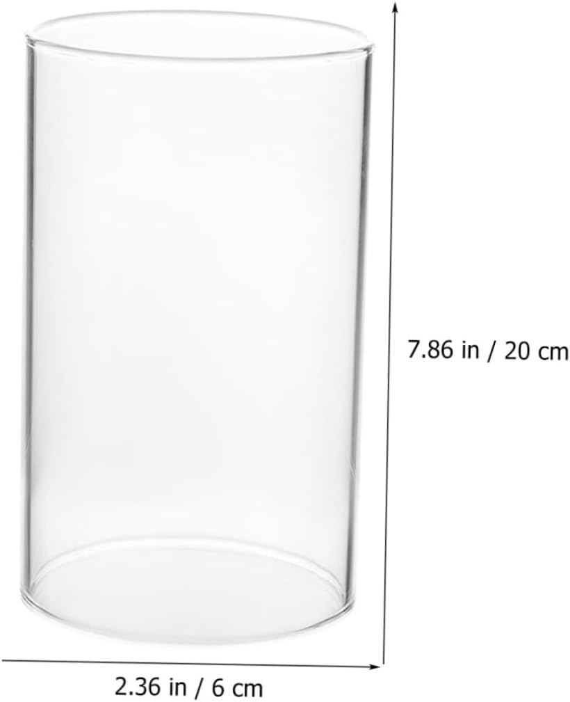 PRETYZOOM Glass Candleholder Hurricane Shade Open-Ended Home Decor Wedding Birthday