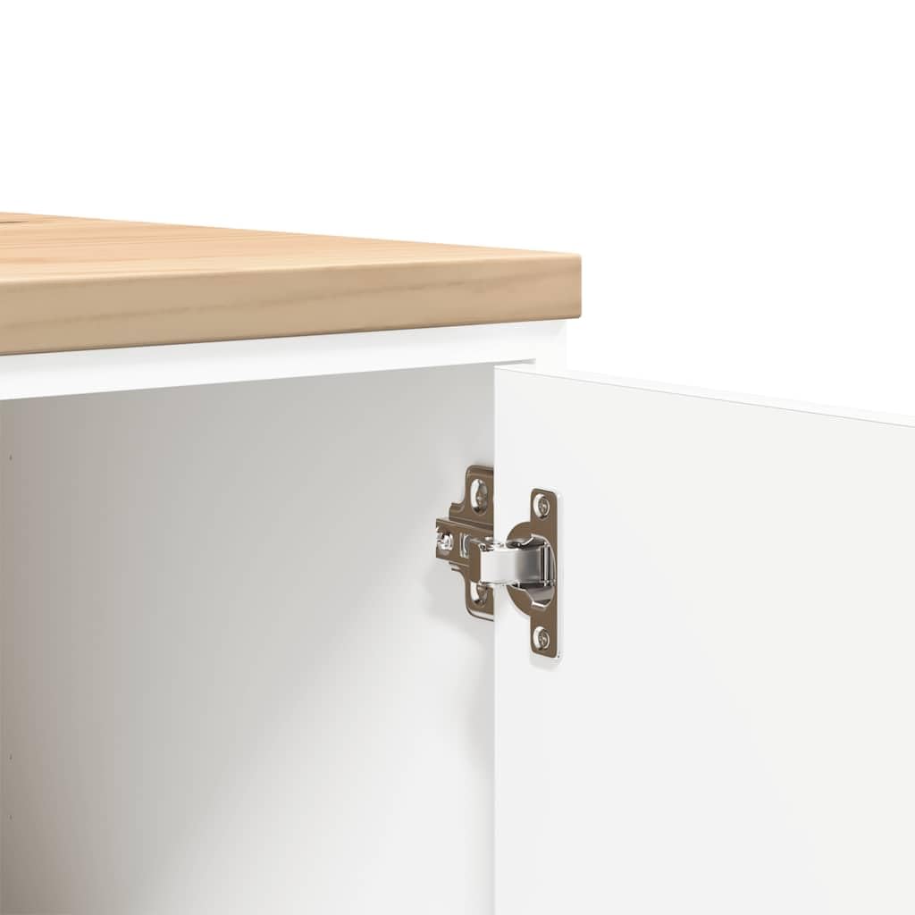 vidaXL Armadietto da Garage Bianco 60x51x85 cm Legno Massello di Pino