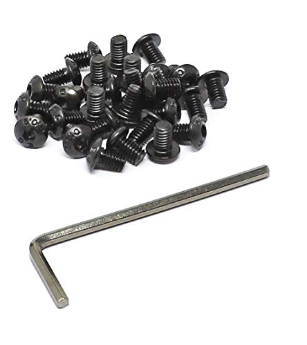 iexcell 100�� M4 x 6mm �X���b�h�s�b�` 0.7mm �����| 10.9�O���[�h �Z�p�\�P�b�g �{�^���w�b�h �L���b�v �l�W �{���g �L�b�g ���_���d�グ