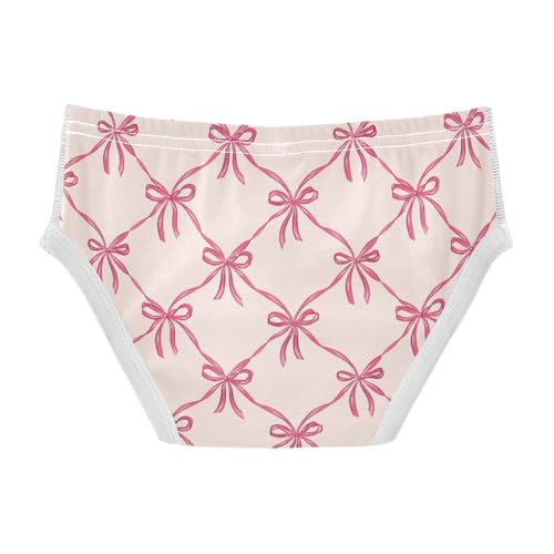 Boys' Exclusive Briefs Toddler Underwear 95% Combed Cotton Boxerbriefs 2T Light Pink Bow Pattern 52