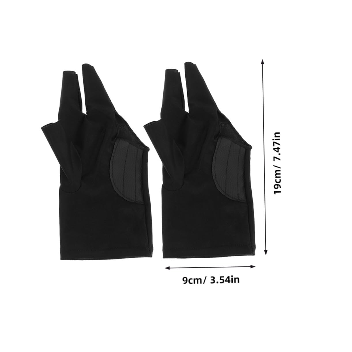 GOOHOCHY 2Pcs Professional Billiard Gloves Comfortable Elastic Three Finger Design Reusable Snooker Gloves for Men and Women Table Game Accessories Breathable and Washable