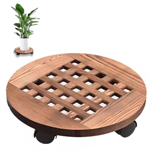 Support à roulettes en bois robuste déplaçant facilement vos jardinières