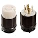OCSParts L16-30 NEMA L16-30 Plug and Connector Set - Rated for 30A, 480V, 4-Wire, 3 Pole - cUL Listed (Pack of 2)