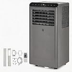 3-in-1 Portable Air Conditioner with Remote Control, LED Display & 24H Timer, 8000 BTU AC Unit with Cooling, Fan, Dehumidifier Cools Up to 350 Sq. Ft, Window Installation Kit, Ideal for Home Office