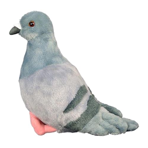 Mirpuytn 鳩ぬいぐるみ | リアルな子供女の子おもちゃ | 赤ちゃん子供女の子向け羽毛鳥,教室、イースター、ハロウィン、クリスマス、誕生日、寝室、育児室、遊び部屋用