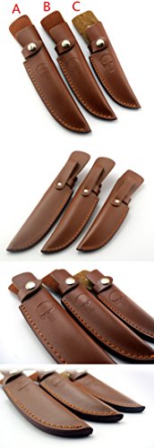 Aibote Fixed Blade Knife Sheath with Belt Loop Hunting Holster Carrying Knives Leather Holder Sheaths Case Scabbard Pouch Bag Pocket EDC Camping Outdoor Tool(A-Large)