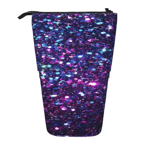 YXDVPALNE Resplandecer,Estuche telescópico para lápices, Soporte para lápices con Cremallera.