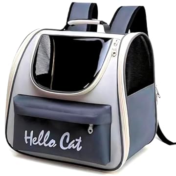 Mochila de Transporte para Gatos e Cães Dobrável Acolchoada com Ventilação Ideal para Levar seu Pet Passear, Bolsa Transporte Animais até 8 kg (Preto)