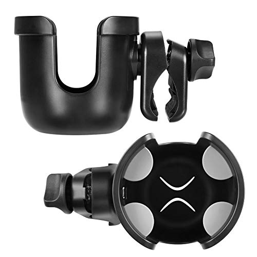 Image of Accmor Stroller Cup Holder, Universal Cup Holder for Uppababy Nuna Doona Strollers, Bottle Drinks Holder for Wheelchair, Walker, Bike, Scooter
