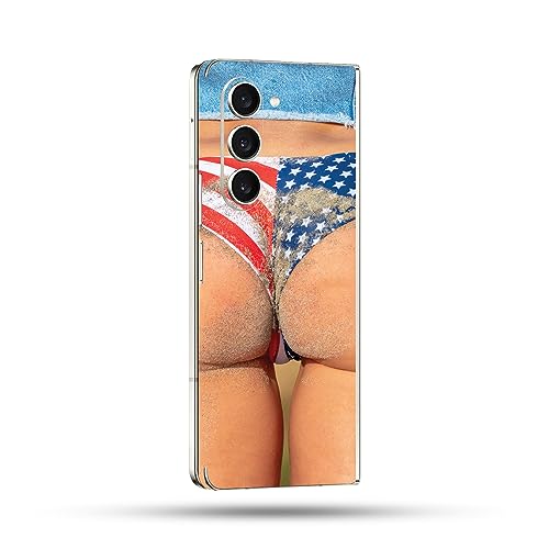 Image of MightySkins Skin Compatible with Samsung Galaxy Z Fold 5 Full Wrap - Sandy Cheeks | Protective, Durable, and Unique Vinyl Decal wrap Cover | Easy to Apply, Remove, and Change Styles | Made in The USA