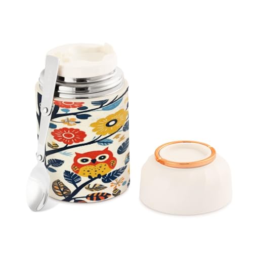 Termo de comida de acero inoxidable de 500 ml, recipiente térmico hermético 2