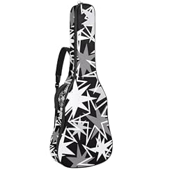 Housse imperméable en tissu Oxford pour guitare acoustique avec bandoulière et poches, motif marguerites simples, bleu, 109 x 42,9 x 11,9 cm, Multicolore 5., 42.9×16.9×4.7 in, Sac de transport - Les Beatles, Paul McCartney, John Lennon, RIngo Starr, George Harrison
