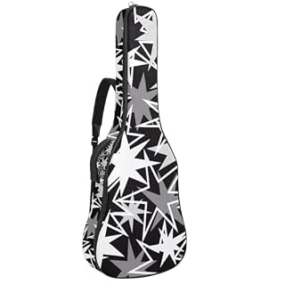 Housse imperméable en tissu Oxford pour guitare acoustique avec bandoulière et poches, motif marguerites simples, bleu, 109 x 42,9 x 11,9 cm, Multicolore 5., 42.9×16.9×4.7 in, Sac de transport - Les Beatles, Paul McCartney, John Lennon, RIngo Starr, George Harrison