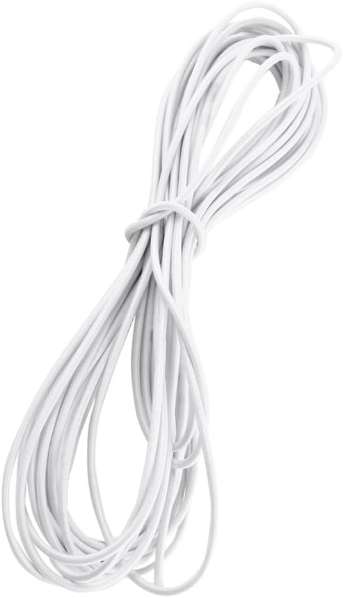 10m 4mm Elastic Bungee Cord – Shock Resisting Tie Down Rope for DIY Craft, Camping Gear, and Outdoor Equipment White