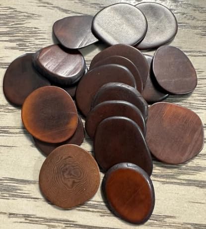 Seed Bead Eco Bead Natural Bead | 20 Tagua Nut Slices - Tagua Chips in Brown | 4x3 cm. Approx. Undrilled | Eco Ethical Jewelry